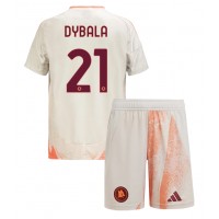 AS Roma Paulo Dybala #21 Vonkajší Detský futbalový dres 2024-25 Krátky Rukáv (+ trenírky)